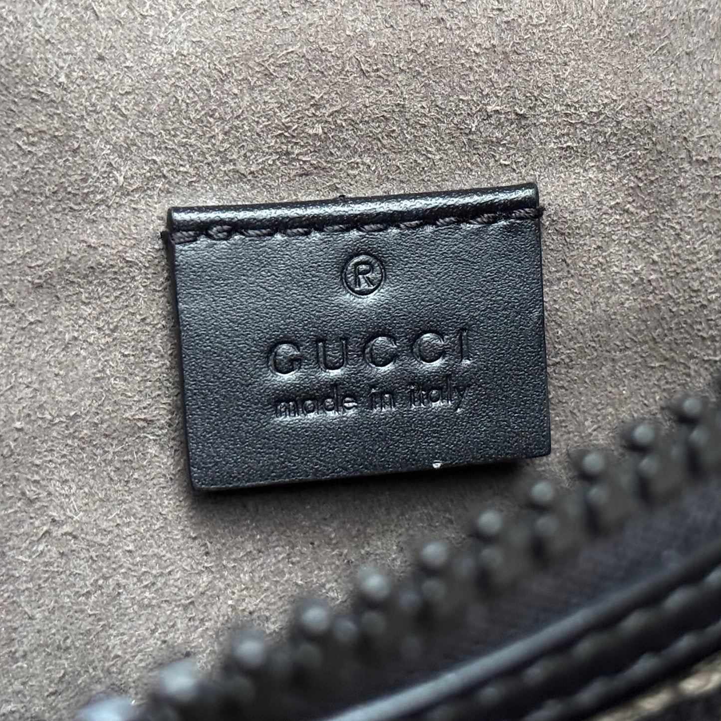 GUCCI GG Supreme 450946 Canvas Body Belt Bag Beige Fanny PVC Leather with Box