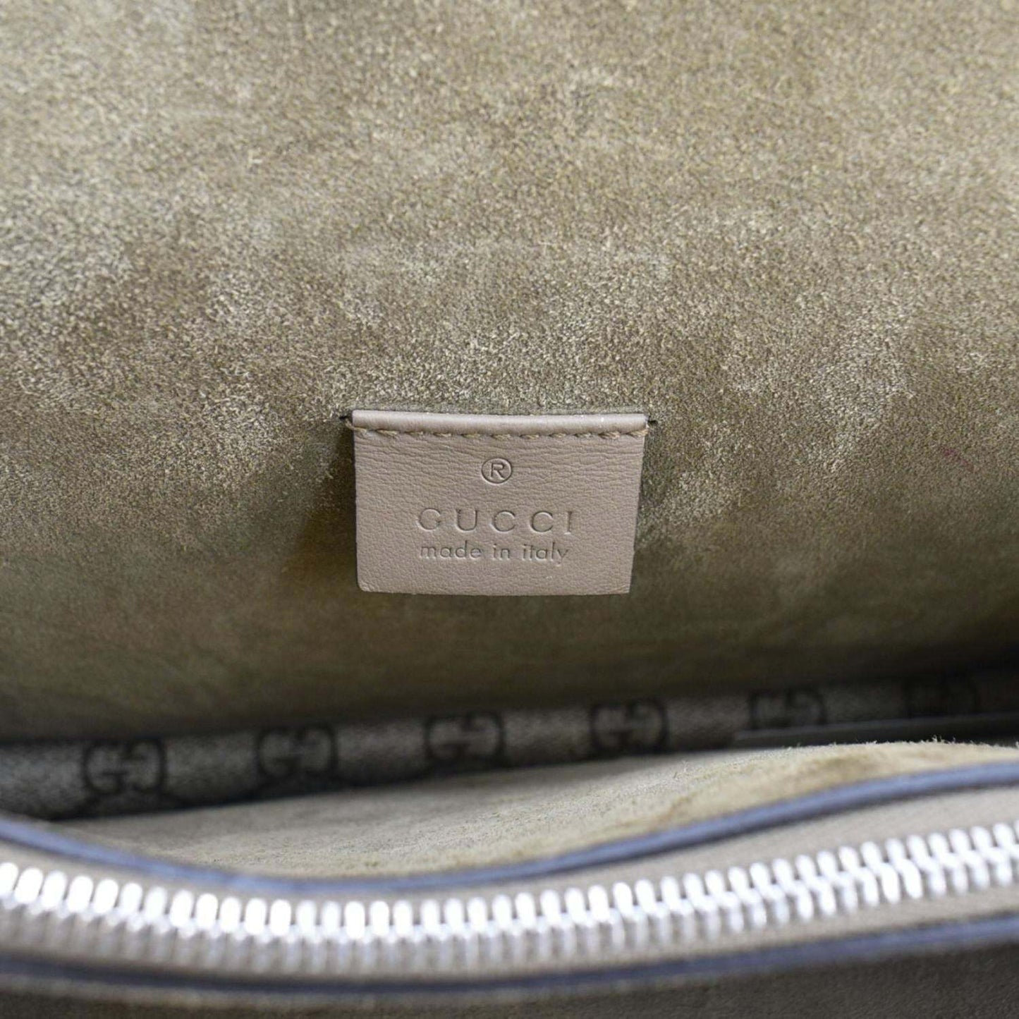 GUCCI Dionysus Small GG Supreme Canvas Shoulder Bag Beige 400249